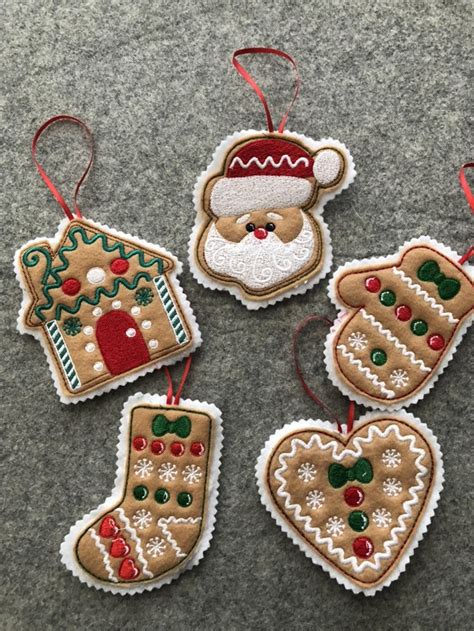 Christmas Cookie Ornaments 2 Etsy Felt Crafts Christmas Felt Christmas Decorations Christmas