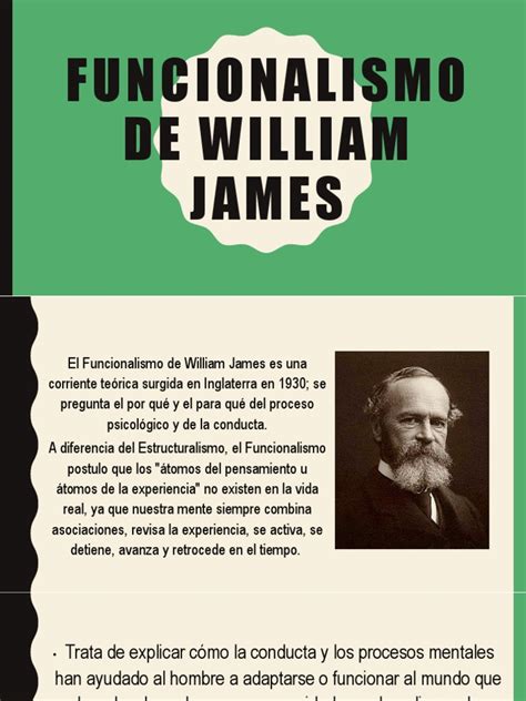 Funcionalismo De William James 1 Aparición Metafísica De La Mente