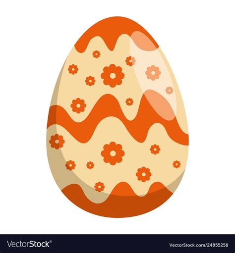 Painted Easter Egg With Floral Pattern Celebration