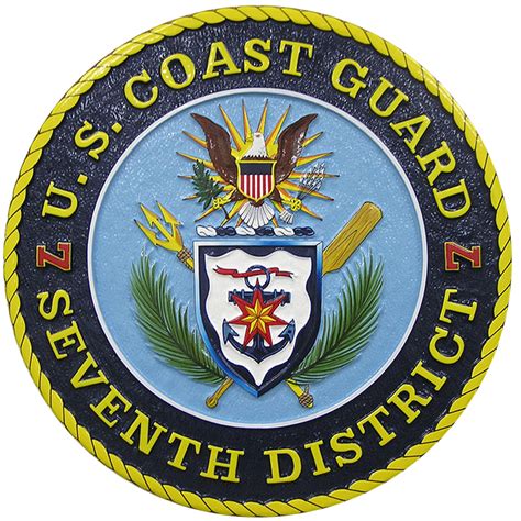 Us Coast Guard 7th District Seal Plaque