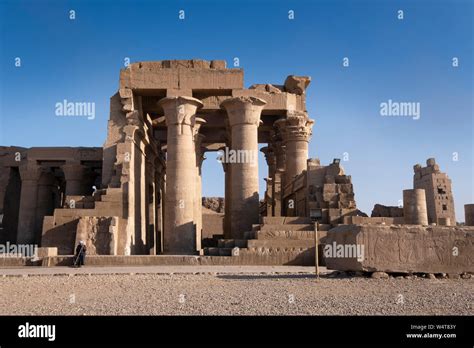 Kom Ombo Ancient Temple On The River Nile Built In Honour Of Sobek The Crocodile God Stock