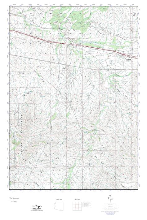 Mytopo The Narrows Arizona Usgs Quad Topo Map