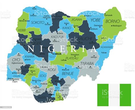 Map Of Nigeria Vector Stock Illustration - Download Image Now - iStock