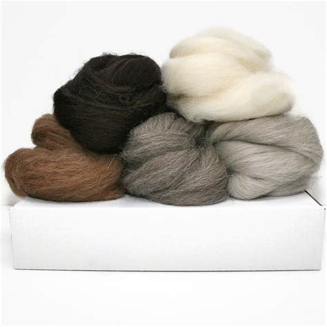 Needle Felting Wool Selection Natural Undyed British Breeds Wool