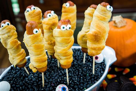 Maybe you would like to learn more about one of these? Recipe - Halloween Deviled Eggs and Mummy Dogs | Home ...