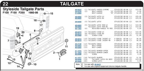 Ford Tailgate Parts Diagram