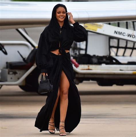 rihanna commanded attention as she arrived at her hometown of barbados on sunday august 4 2019