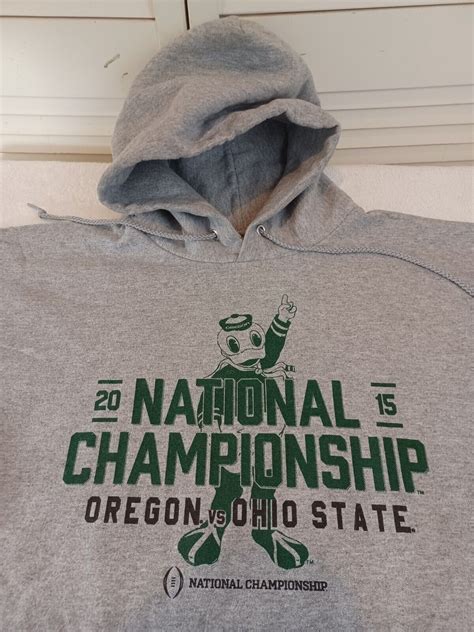 Oregon Ducks Vs Ohio State 2015 National Championship Game Men S Medium Hoodie Ebay