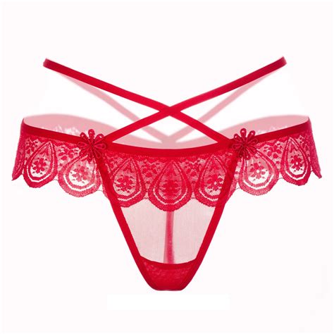 Buy Feitong New Womens Sexy Thongs Bikini Lace Low Waist G Strings Hollow