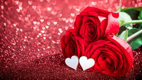 Desktop Wallpapers Valentines Day Heart Red Rose Flowers 2560x1440