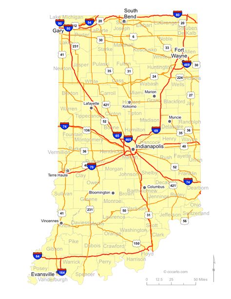 Map Of Indiana