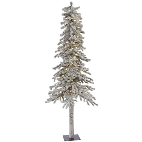 Vickerman Pre Lit 7 Flocked Alpine Artificial Christmas Tree Led