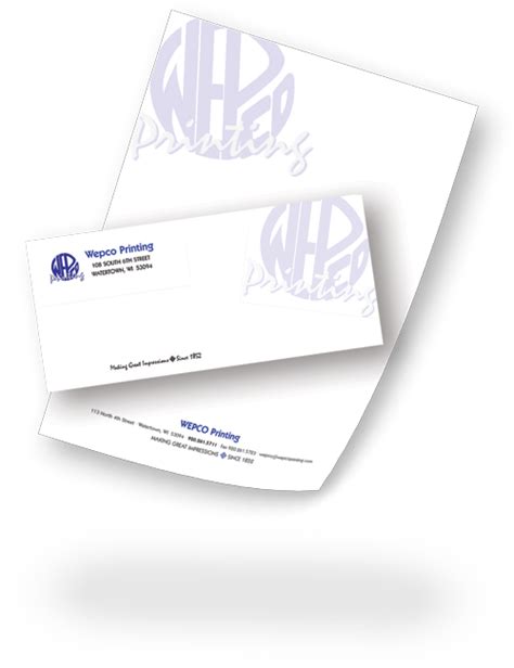 Letterhead And Envelopes Wepco Printing