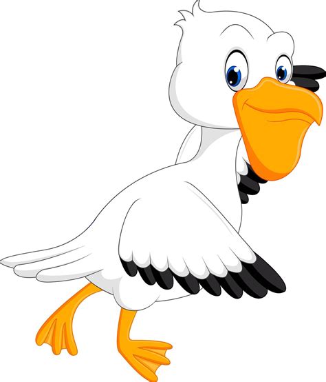 Illustration Of Cute Pelican Cartoon 7916282 Vector Art At Vecteezy