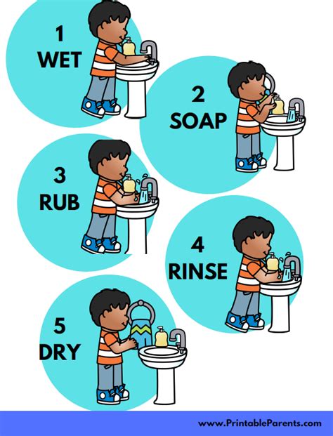 Teach Your Child To Wash Hands Free Printable Printable Parents