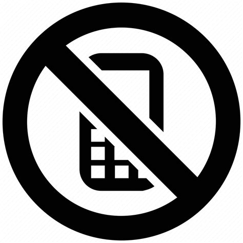 Avoid mobile, don't use mobile, mobile not allowed, mobile restrict, prohibit cell icon ...