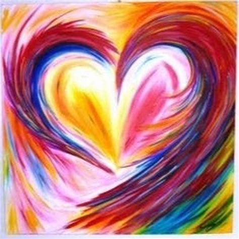 Resultado De Imagem Para Painted Hearts On Canvas Canvas Painting
