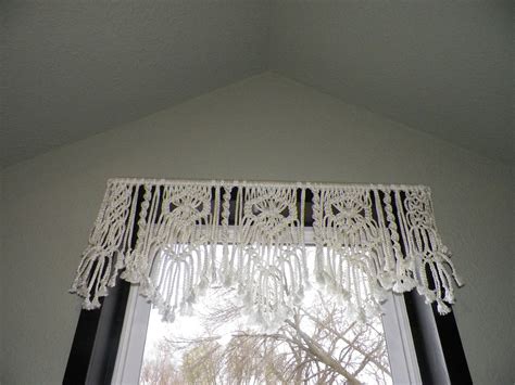 Macrame Curtain Macrame Valance Macrame Curtain Panel Etsy Ireland