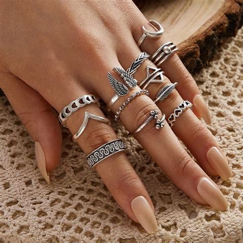 As Picture Casual Alloy Rings Noracora