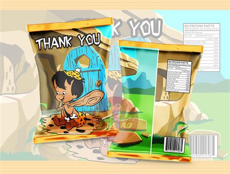 Bamm Bamm Flintstones Chip Bag Digital File Banners By Roz