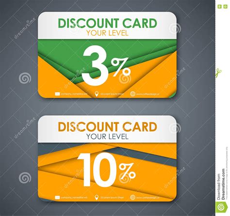 discount cards  style  material design stock vector illustration