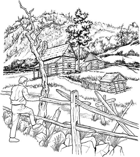 Send to a friend more free coloring pages. Log Cabin Coloring Pages - Coloring Home