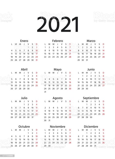 No distribuir o reproducir electronicamente o físicamente para vender. Ilustración de Calendario Español 2021 Ilustración ...