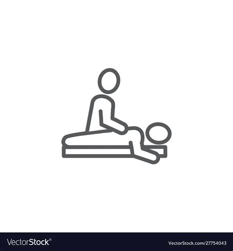 massage line icon on white background royalty free vector