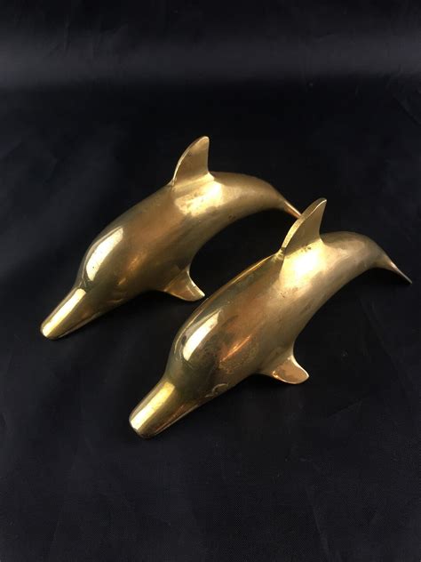 Brass Dolphins Brass Figurine Brass Miniature Brass Animal Dolphin
