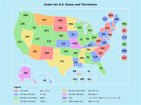 Us States Grouped By State Code R Mapporn