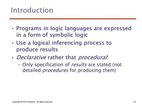 Logic Programming Languages Ppt Download