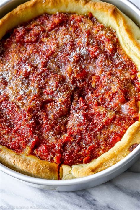 The chicago style pizza was very good. How To Make Chicago-Style Deep Dish Pizza. | Sally's ...