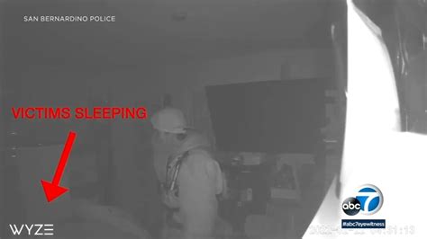 Caught On Video Surveillance Shows Burglary While Residents Sleep Suspect In San Bernardino