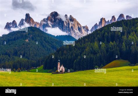 St Magdalena Village Church At The Foot Of The Dolomites Church Of St