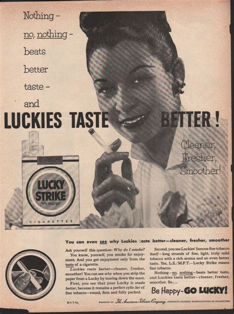 Original Ebony Magazine Advertisement Lucky Strike Cigarettes