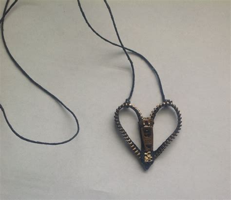 Zipper Heart Necklace · A Zipper Necklace · Jewelry Making And No Sew