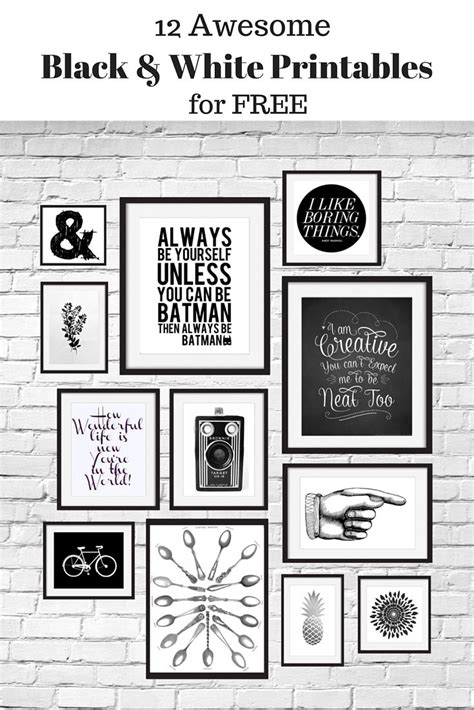 Free Printable Black And White Wall Art Download And Print Your