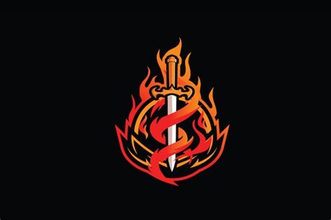 Premium Vector Flaming Sword Clip Art For Esports Mascot Logo