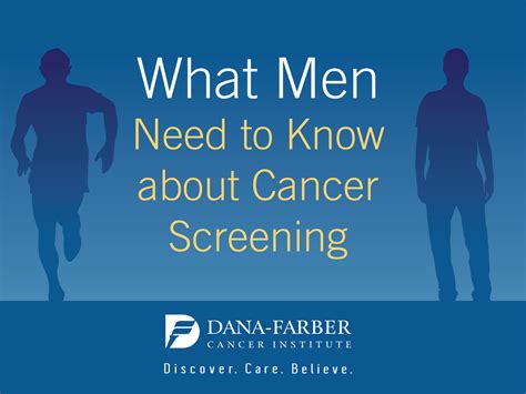 Which Cancers Should Men Be Screened For Dana Farber Cancer Institute