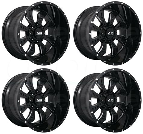 28x14 Xtreme Mudder Xm323 6x1356x55 76 Gloss Black Milled Wheels