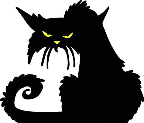 Spooky Black Cat Drawing