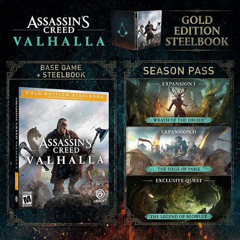 Best Buy Assassin S Creed Valhalla Gold Edition Steelbook Playstation