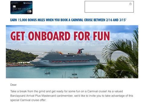 If you're wondering whether carnival world mastercard is the right card for you, read on. Expired Targeted Barclaycard Cards: $150/15,000 Points For Booking A Carnival Cruise ...