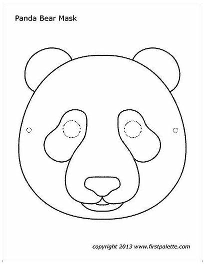 Panda Mask Printable Coloring Masks Templates Pages