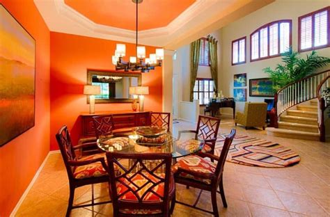50 Orange Dining Room Ideas Photos