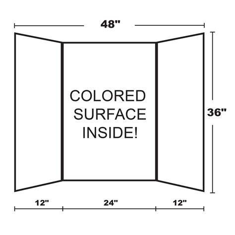 Bazic 36 X 48 Assorted Color Tri Fold Corrugated Presentation Board