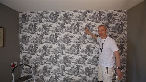 How To Wallpaper A Feature Wall Youtube