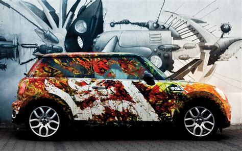 Wallpaper Graffiti Mini Cooper Wheel Land Vehicle Automotive