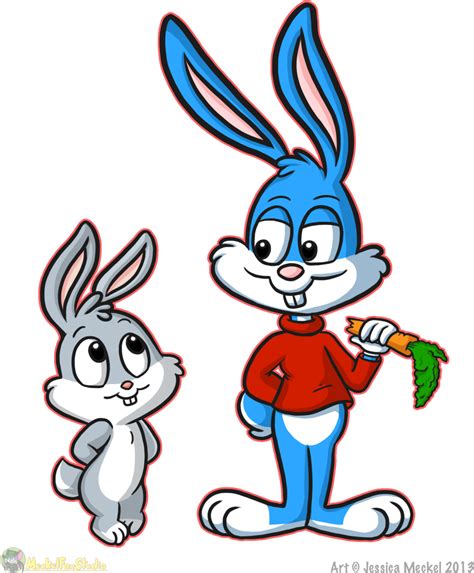 According to chase craig, who was a member of tex avery's cartoon unit and later wrote and drew the first bugs bunny comic sunday pages and bugs' first comic book; bugs bunny png - Dessiekisses 51 5 Baby Bugs And Buster Bunny By Meckelfoxstudio - Tiny Tunes ...