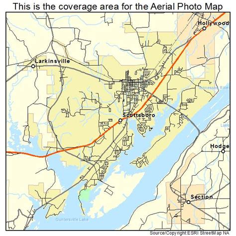 Aerial Photography Map Of Scottsboro Al Alabama